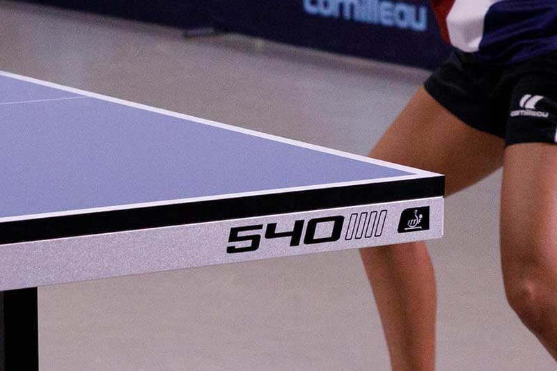 Corner of the Cornilleau competition table tennis table 540 ITTF